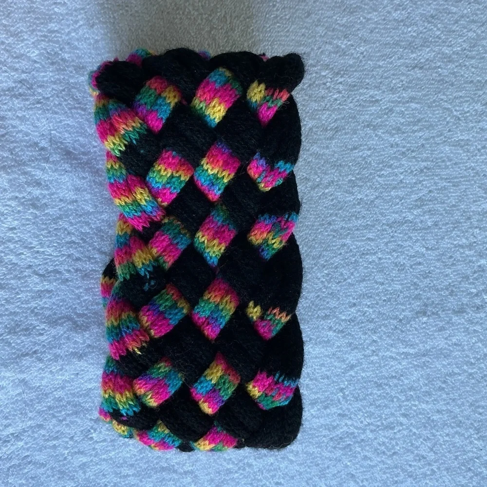 Handmade Vibrant Multicolor Braided Headband